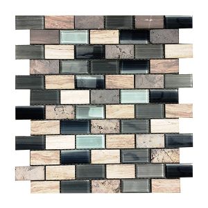 Mystic Interlock Glass &amp; Marble Mosaic 300x300mm