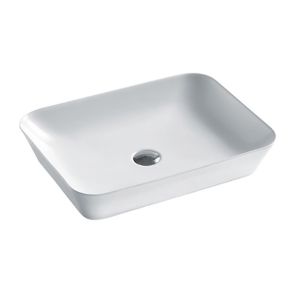 Nuvo Axis Rectangular  Counter Top Basin White 555x400x110mm