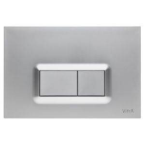 VitrA Loop Rectangular Dual Flush Plate Matt Chrome