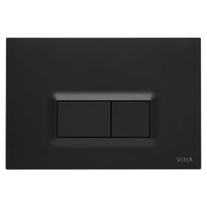 VitrA Loop Rectangular Dual Flush Plate Matt Black