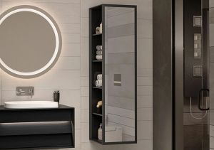 VitrA Frame Single Drawer Wall Hung Vanity Matt Black