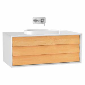 VitrA Frame Single Drawer Wall Hung Vanity Matt White