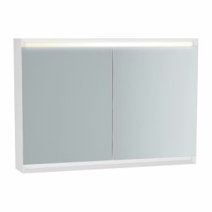 VitrA Frame LED Mirror Cabinet Matt White 1000x175x700mm