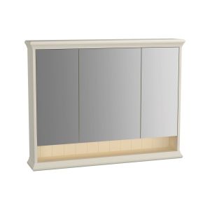 VitrA Valarte LED Mirror Cabinet Matt Ivory 980x175x780mm