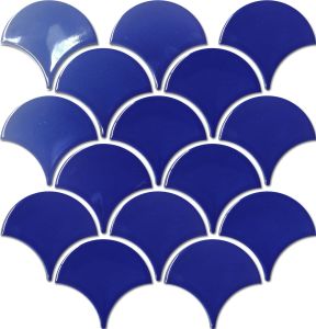 Blue Scale Glazed Porcelain Mosaic 260x280mm