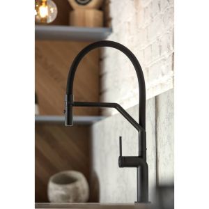 Abode Tubist Professional Pull-Around Sink Mixer Matt Black