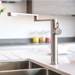 Abode Axial Pot Filler Brushed Stainless Steel