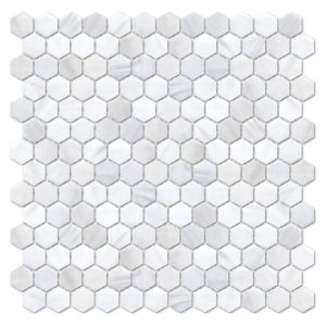 Mixed Grey/beige Hexagon Glass Mosaic 304x302mm