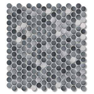 Multi-Colour Round Gloss Porcelain Mosaic 320x292mm