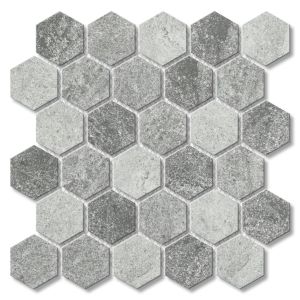 Grey Mixed Medium Porcelain Mosaic 297x270mm