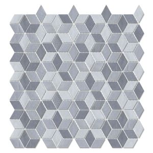 Mixed Grey Rhombus Glass Mosaic 297x297mm