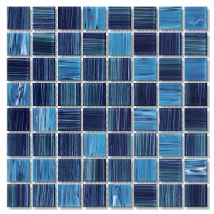 Mixed Ocean Blue Glass Mosaic 304x304mm