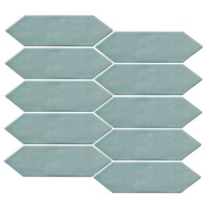 Mint Spear Head Porcelain Mosaic 300x200mm