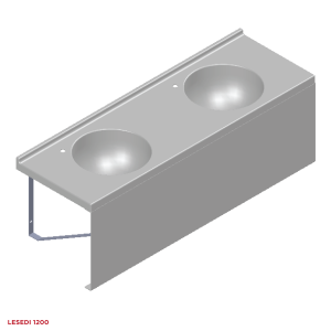 Evox Lesedi Double Basin Set Acrylic White 1200x400x400mm