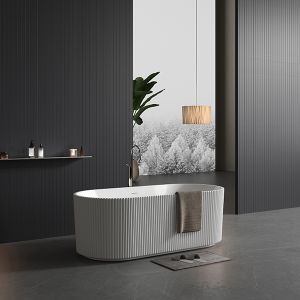 Nuvo Voluta Freestanding Acrylic Bath White 1700x590x800mm