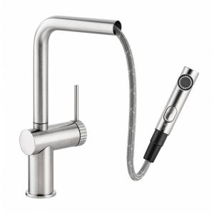 Abode Fraction Pull-Out Sink Mixer Brushed Nickel