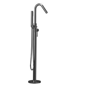 Nuvo Round Freestanding Bath Mixer with Hand Shower Graphite