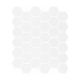 Hexagon Unglazed Pure White Porcelain Mosaic 284x324mm