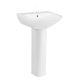 Evox Fern Basin & Pedestal Square White