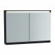 VitrA Frame LED Mirror Cabinet Matt Black 1000x175x700mm