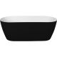 Nuvo Echo Oval Freestanding Arctic Stone Bath Matt Black 1600x720x580m