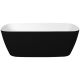 Nuvo Mode Rect Freestanding Stone Bath Black 1600x720x436