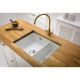 Abode Sandon One and a Half Bowl Sink Ceramic White 600mm