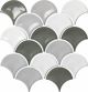 Mixed Grey Scale Glazed Porcelain Mosaic 260x280mm