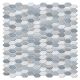 Mixed light Grey Glass Mosaic 300x298mm