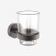 Bodie Lava Round Tumbler & Holder Black