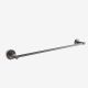 Bodie Lava Round Single Towel Rail Black