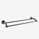 Bodie Lava Round Double Towel Rail Black