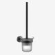 Bodie Lava Round Toilet Brush & Holder Black