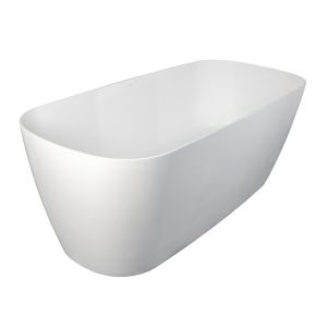Nuvo Mode Rect Freestanding Stone Bath White 1600x720x436mm