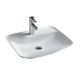Nuvo Luxe Rectangular Counter Top Basin White 555x420x125mm