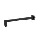 Evox Square Shower Arm Matt Black 400mm